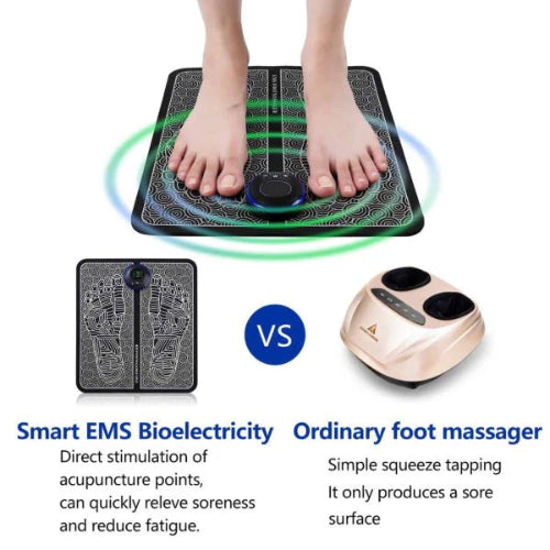 EMS Foot Massager Mat – Electric Acupuncture Cushion for Pain Relief & Blood Circulation
