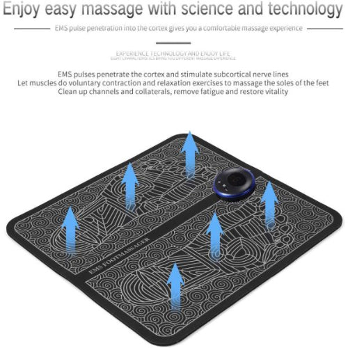 EMS Foot Massager Mat – Electric Acupuncture Cushion for Pain Relief & Blood Circulation
