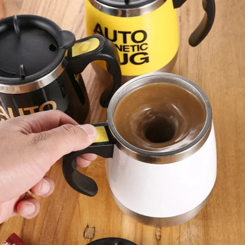 Auto Magnetic Mug – Electric Self Stirring Coffee / Mixing Cup For Coffee / Tea / Hot Chocolate (400ml)