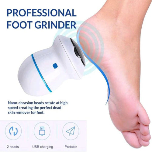 Electric Foot Callus Remover – Portable Foot Grinder & Vacuum Pedicure for Soft Feet & Cracked Heels