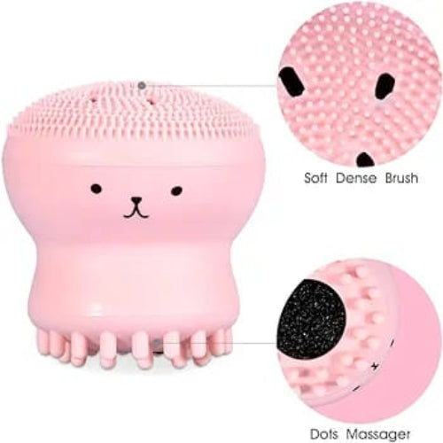 Facial Cleansing Octopus Massager – Soft Silicone Face Scrubber for Women, Exfoliation & Massage