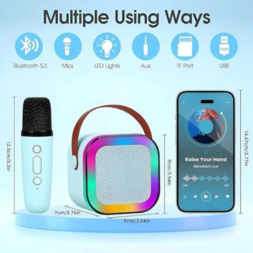 K12 Bluetooth Karaoke Speaker – Portable Wireless Speaker with Built-in Mic for Parties and Entertainment