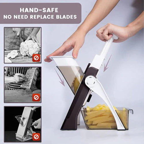 Food Slicer – Safe Vegetable Cutter with Adjustable Thickness for Quick Meal Prep