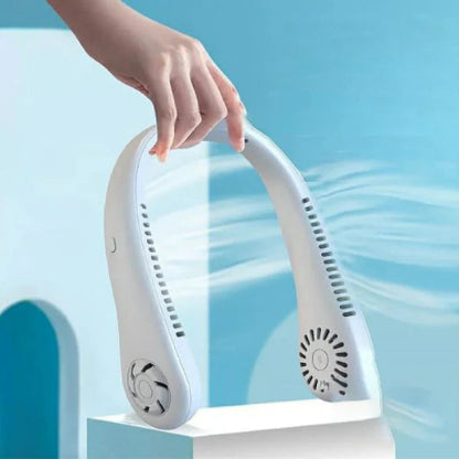Bladeless Neck Fan – Rechargeable, Portable Air Cooler for Summer Sports