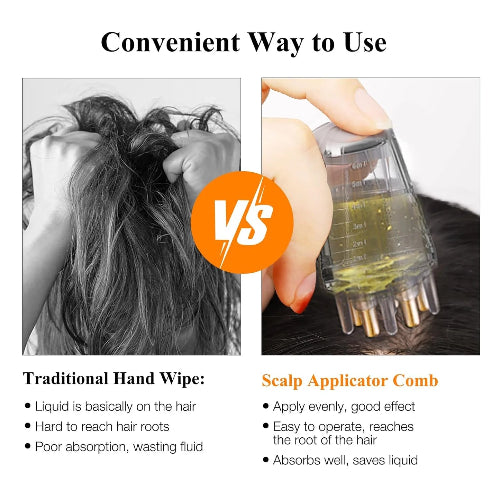 Scalp Root Hair Oil Applicator – Scalp Massager & Precise Oil Dispenser for Hair Growth