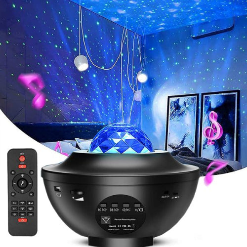 Galaxy Projector Night Light Lamp, Bluetooth Music Speaker With 21 Lighting Modes