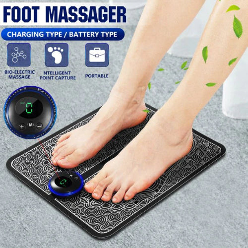 EMS Foot Massager Mat – Electric Acupuncture Cushion for Pain Relief & Blood Circulation