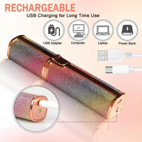 (2 In 1) Electric Eyebrow Trimmer Painless Eye Brow Epilator Facial Body Hair Remover