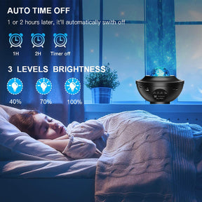 Galaxy Projector Night Light Lamp, Bluetooth Music Speaker With 21 Lighting Modes