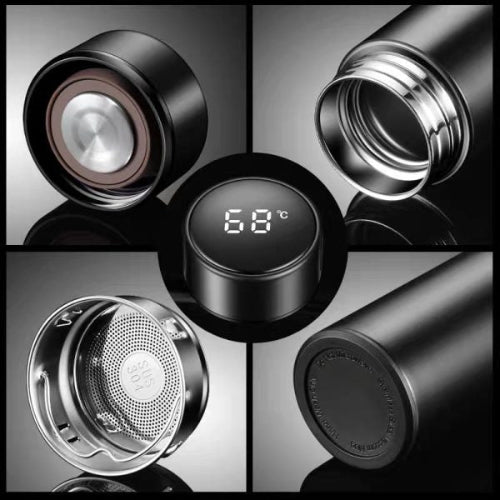 (500 ML)Temperature Display Indicator Insulated Stainless Steel Hot & Cold Flask Bottle