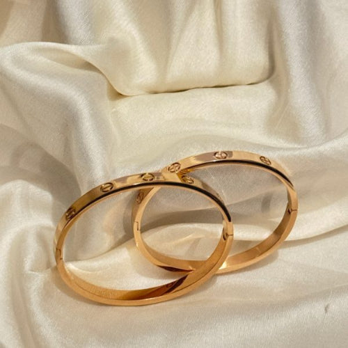 Gold Love Bangle Bracelet Kara | Bracelet For Women Girls