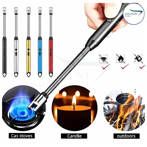 Arc Lighter with USB Charging – Flameless, Windproof, 360° Rotate & LED Battery Display