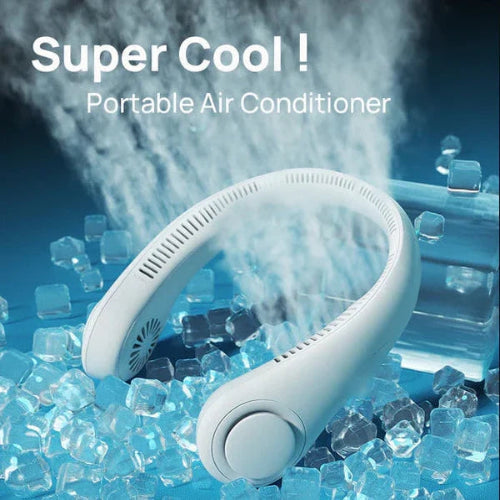 Bladeless Neck Fan – Rechargeable, Portable Air Cooler for Summer Sports