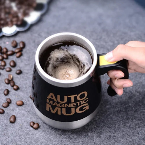 Auto Magnetic Mug – Electric Self Stirring Coffee / Mixing Cup For Coffee / Tea / Hot Chocolate (400ml)
