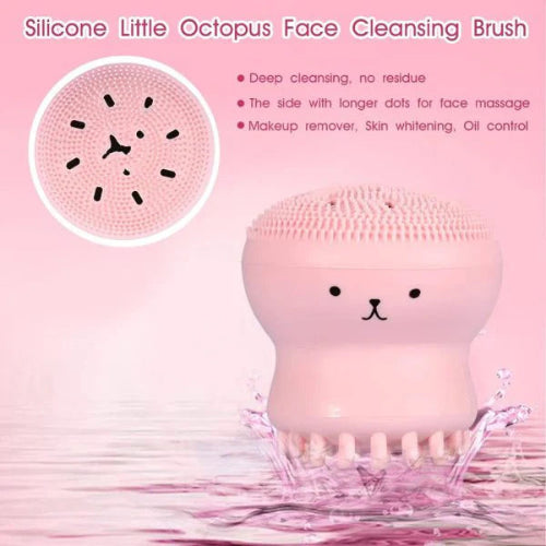 Facial Cleansing Octopus Massager – Soft Silicone Face Scrubber for Women, Exfoliation & Massage