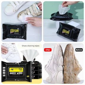 Premium Shoe Cleaner Wipes – Travel-Friendly Disposable Wipes for White Sneakers & Textured Shoes