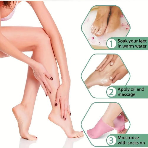 Silicone Moisturizing Gel Socks – Deep Hydration for Dry, Cracked Heels & Foot Care