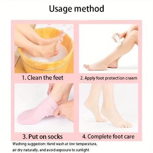 Silicone Moisturizing Gel Socks – Deep Hydration for Dry, Cracked Heels & Foot Care