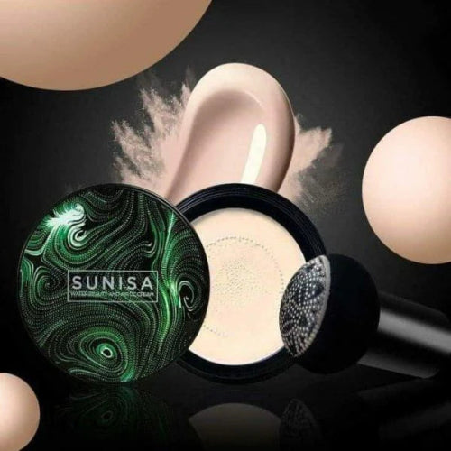 SUNISA 3-in-1 Waterproof Foundation – BB & CC Cream with Mushroom Head Air Cushion